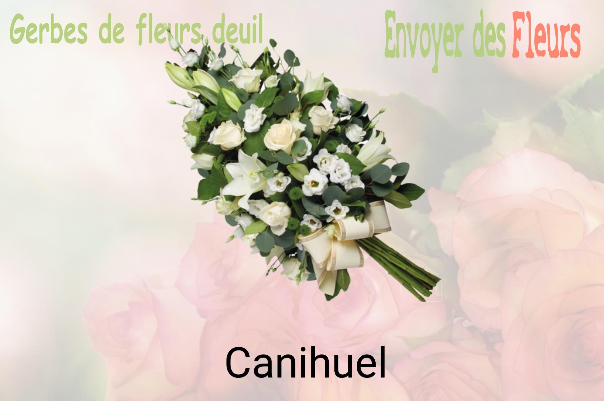 Gerbe de fleurs de deuil livrée à Canihuel